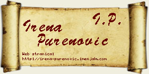 Irena Purenović vizit kartica